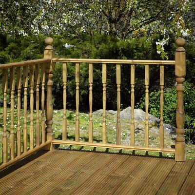 Spruce Colonial Green Hand or base rail (L)2.44m (W)80mm