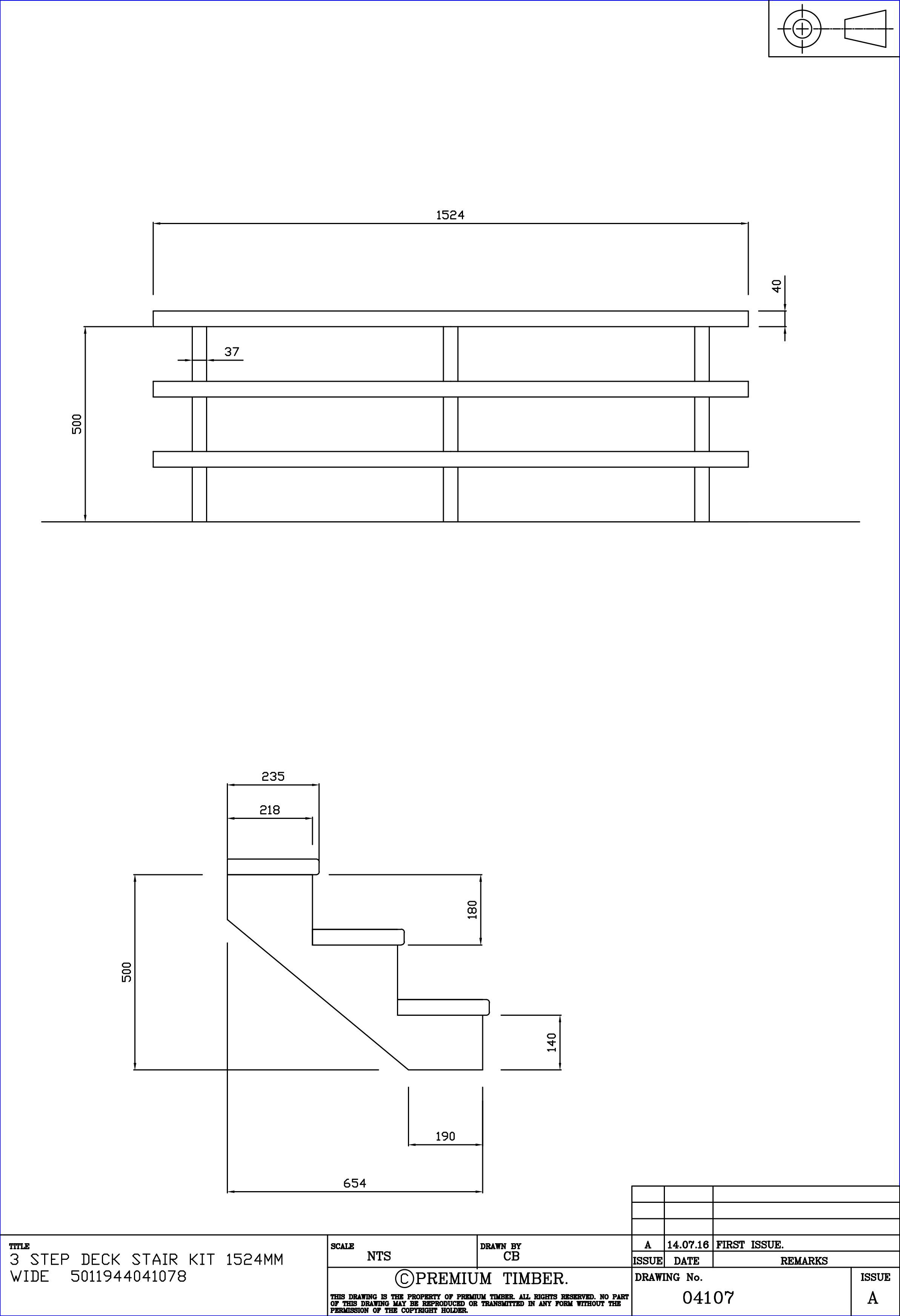 Spruce Decking stair kit
