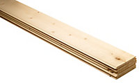 Spruce Tongue & groove Cladding (L)1.8m (W)95mm (T)7.5mm, Pack of 10