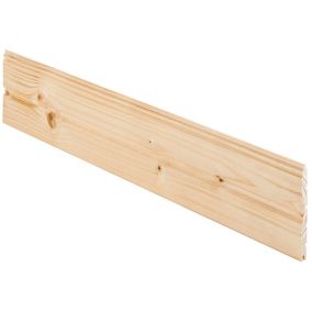 Spruce Tongue & groove Cladding (L)1.8m (W)95mm (T)7.5mm, Pack of 5