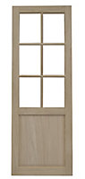 Square 1 panel Patterned Glazed Traditional Internal Door, (H)1980mm (W)762mm (T)40mm