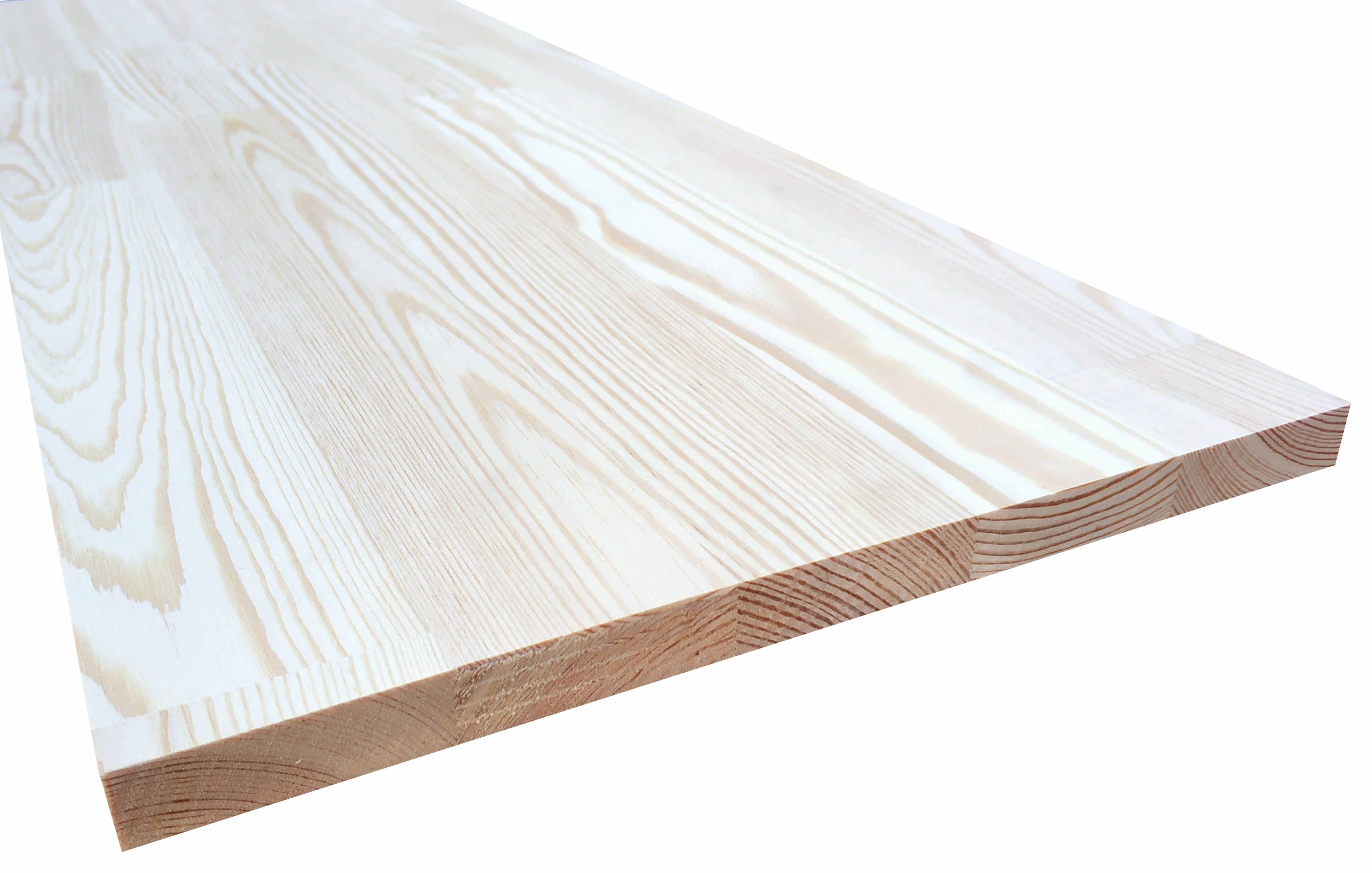 Square edge Clear pine Furniture board, (L)0.8m (W)300mm (T)18mm