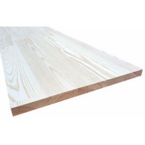 Square edge Clear pine Furniture board, (L)0.8m (W)300mm (T)18mm