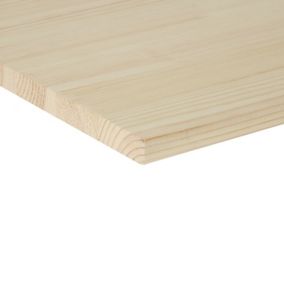Square edge Clear pine Furniture board, (L)2.4m (W)200mm (T)18mm