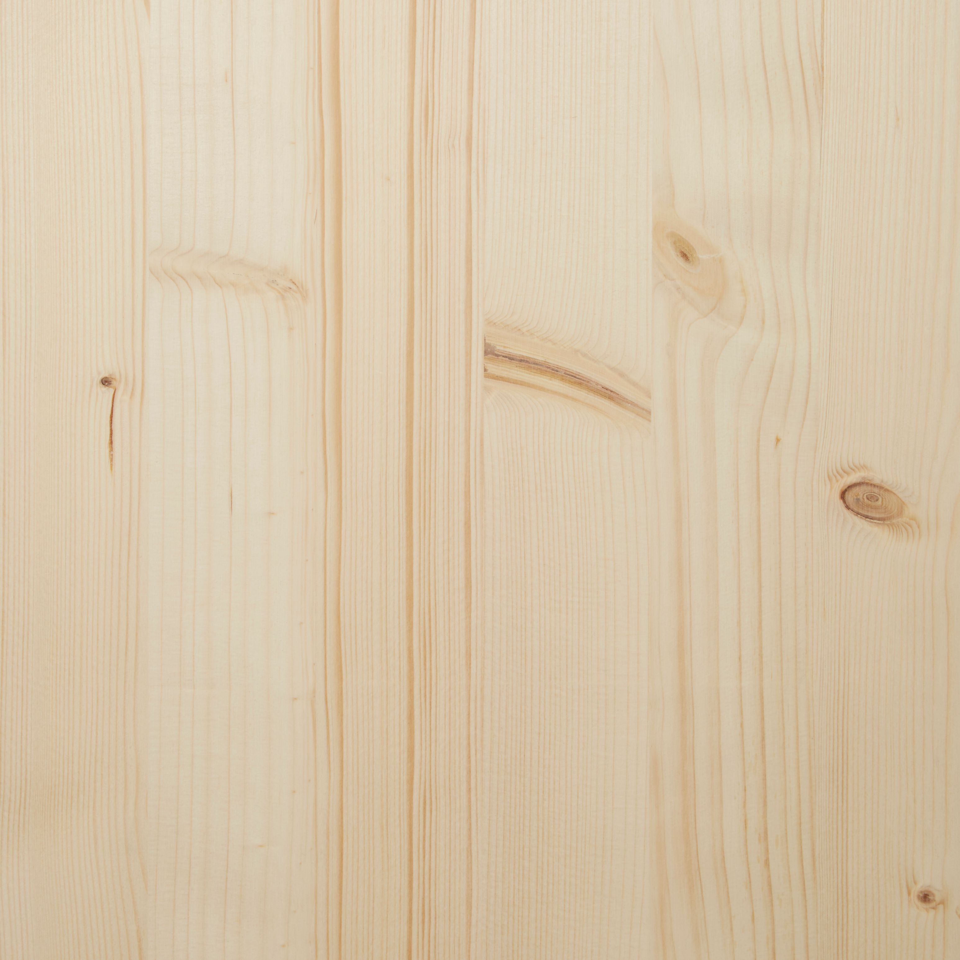Square edge Knotty pine Furniture board, (L)0.8m (W)200mm (T)18mm
