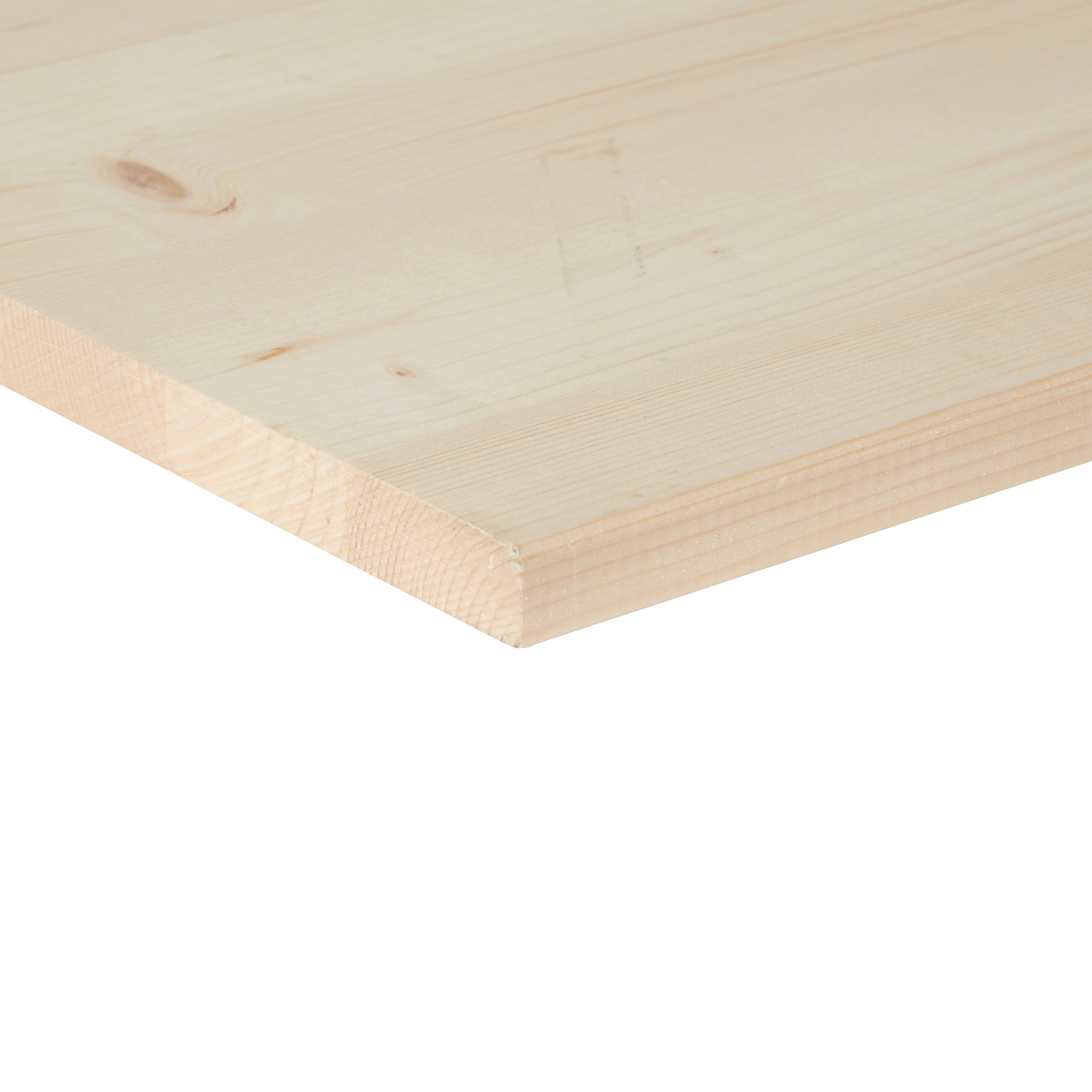 Square edge Knotty pine Furniture board, (L)0.8m (W)300mm (T)18mm