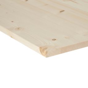 Square edge Knotty pine Furniture board, (L)0.8m (W)400mm (T)18mm