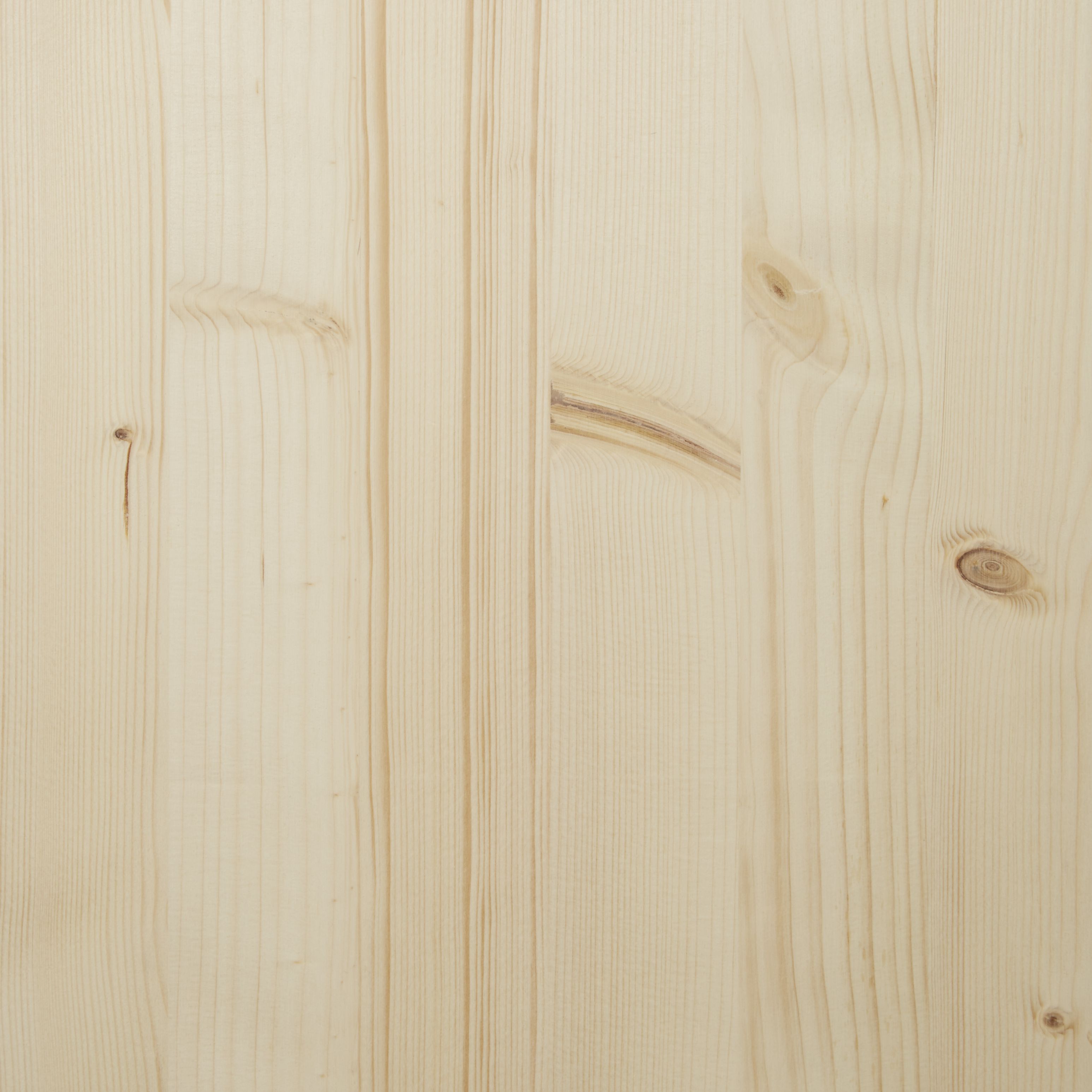 Square edge Knotty pine Furniture board, (L)1.2m (W)200mm (T)18mm