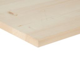Square edge Knotty pine Furniture board, (L)2.4m (W)200mm (T)18mm