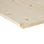 Square edge Knotty pine Furniture board, (L)2.4m (W)400mm (T)18mm