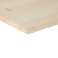 Square edge Knotty pine Furniture board, (L)2m (W)300mm (T)18mm
