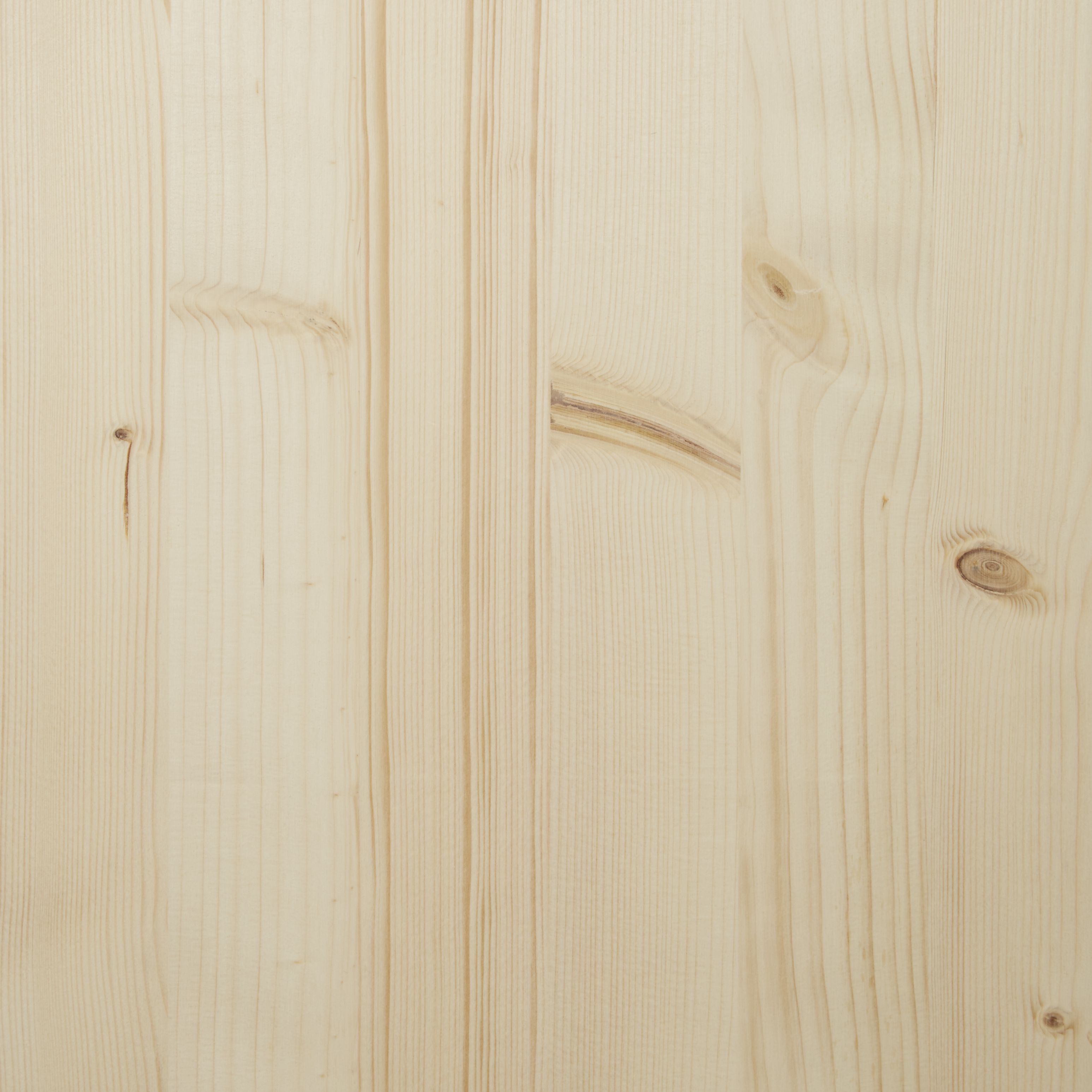 Square edge Knotty pine Furniture board, (L)2m (W)300mm (T)18mm