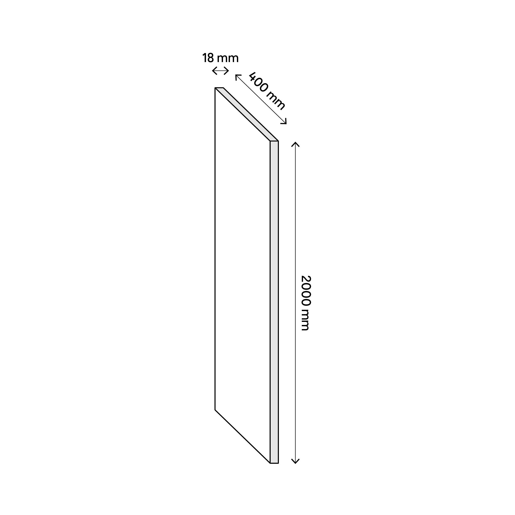 Square edge Knotty pine Furniture board, (L)2m (W)400mm (T)18mm