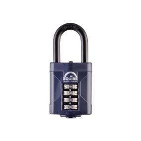 Squire Blue Steel Combination Padlock (H)106mm (W)48mm