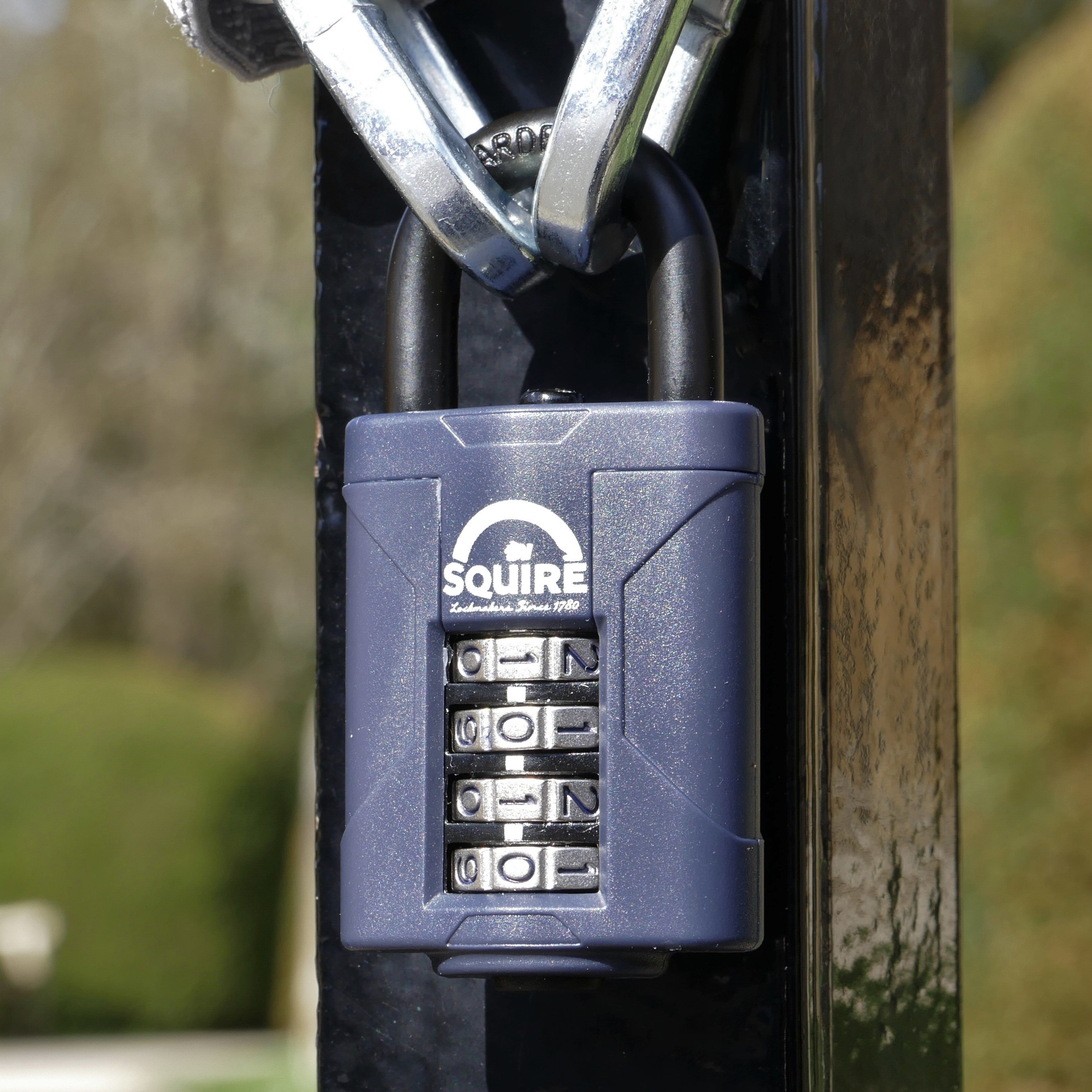 Squire CP40 Black Steel & zinc Combination Padlock (H)71mm (W)40mm