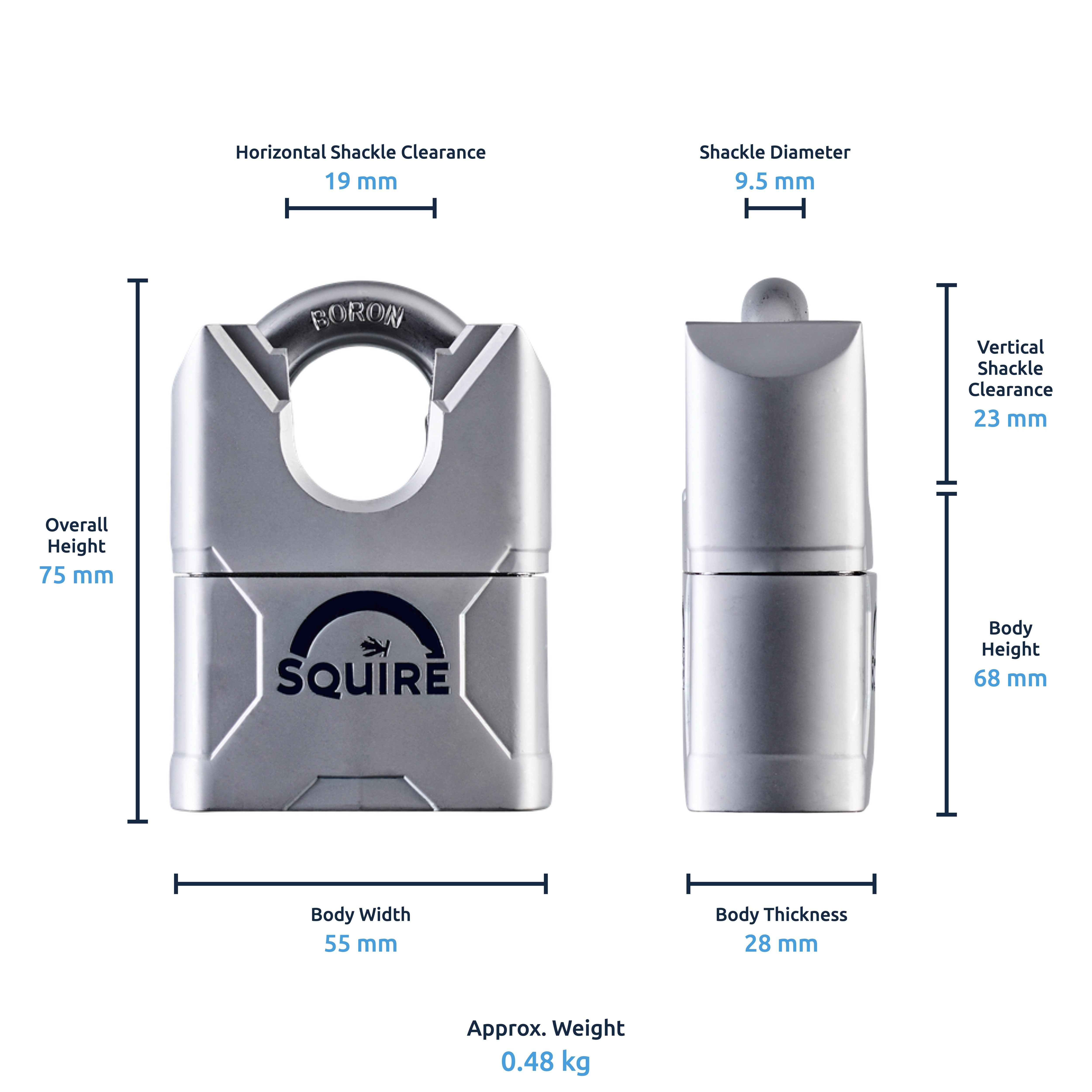 Squire Vulcan Closed shackle Padlock (W)50mm