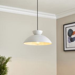Stacked Matt White LED Pendant ceiling light, (Dia)380mm