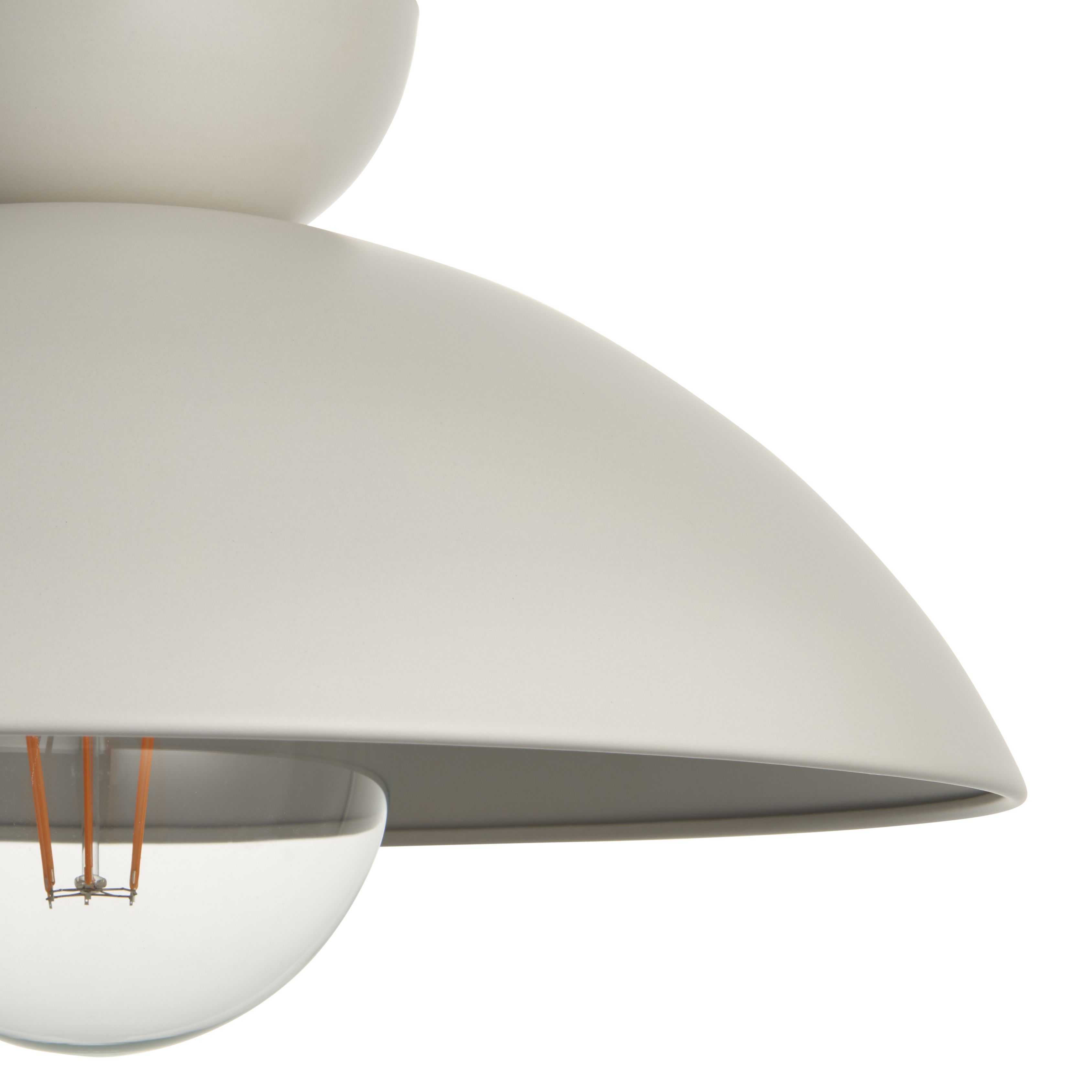 Stacked Matt White LED Pendant ceiling light, (Dia)380mm