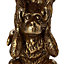 Stacking monkeys Medium-density fibreboard (MDF) Ornament, Gold effect