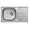 Stainless steel 1 Bowl Sink, tap & waste kit