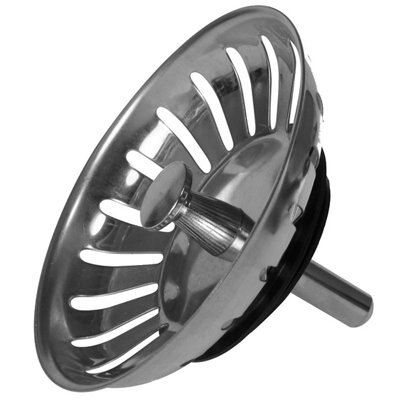 Stainless steel effect Brass Replacement sink waste strainer