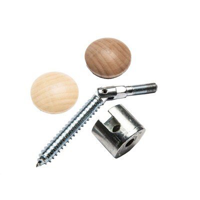 Stairparts Matt Metal & wood 1 Piece Handrail fixing kit, (L)92mm (H)24mm