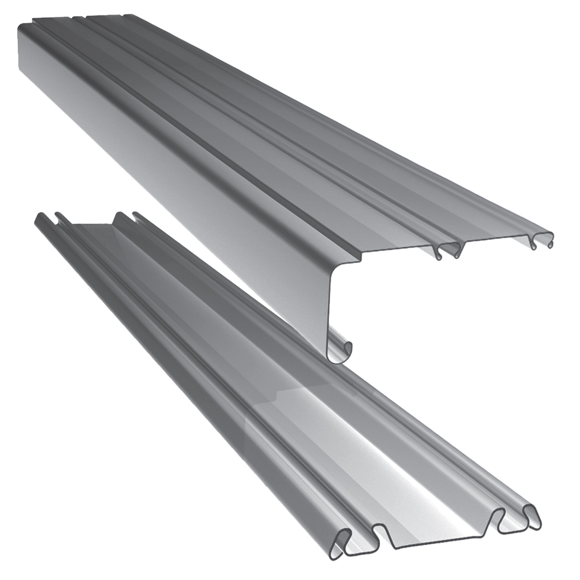 Standard Medium Silver Sliding wardrobe door track (L)2692mm DIY at B&Q
