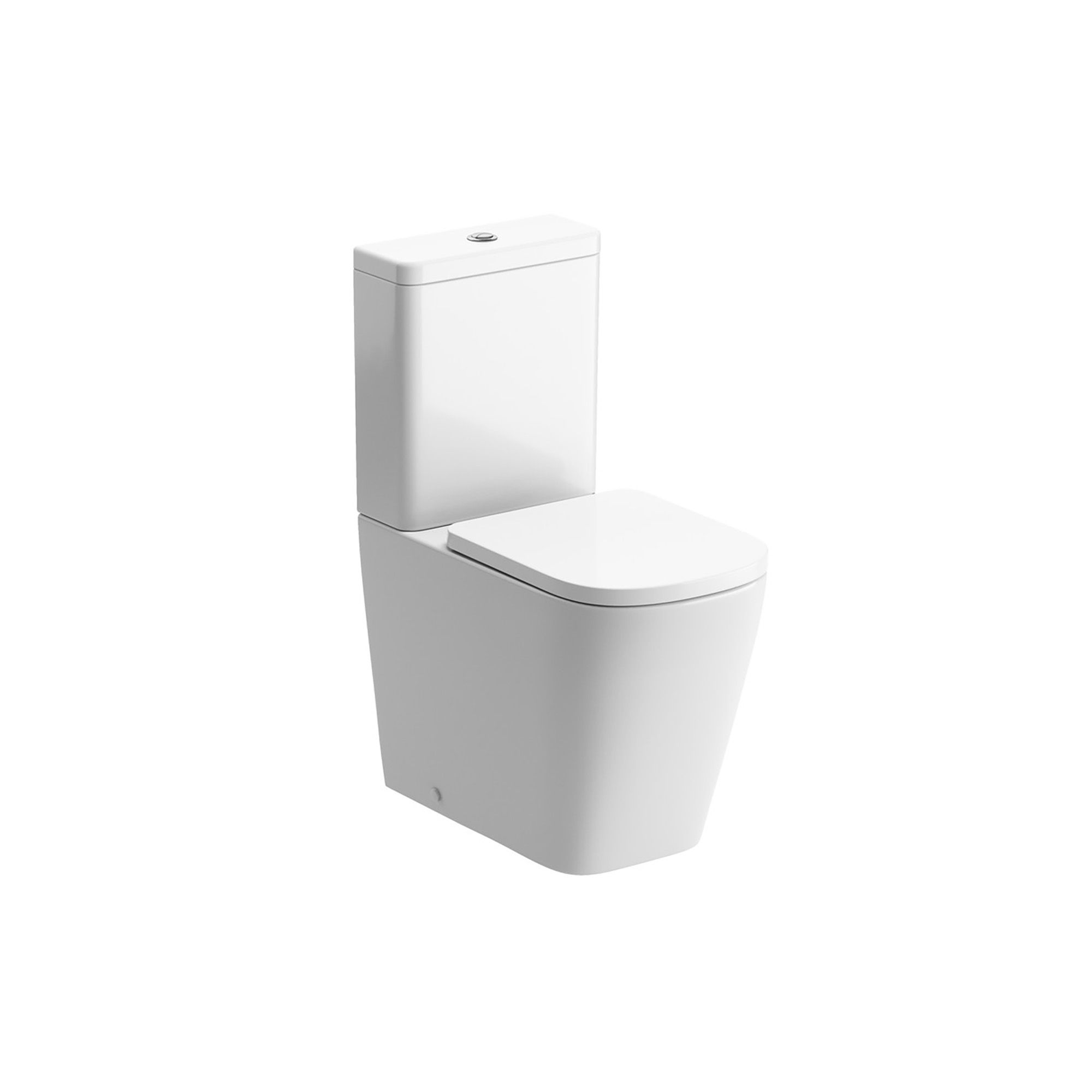 Standon White Closed back Comfort height Toilet set with Soft close seat & Close coupled cistern