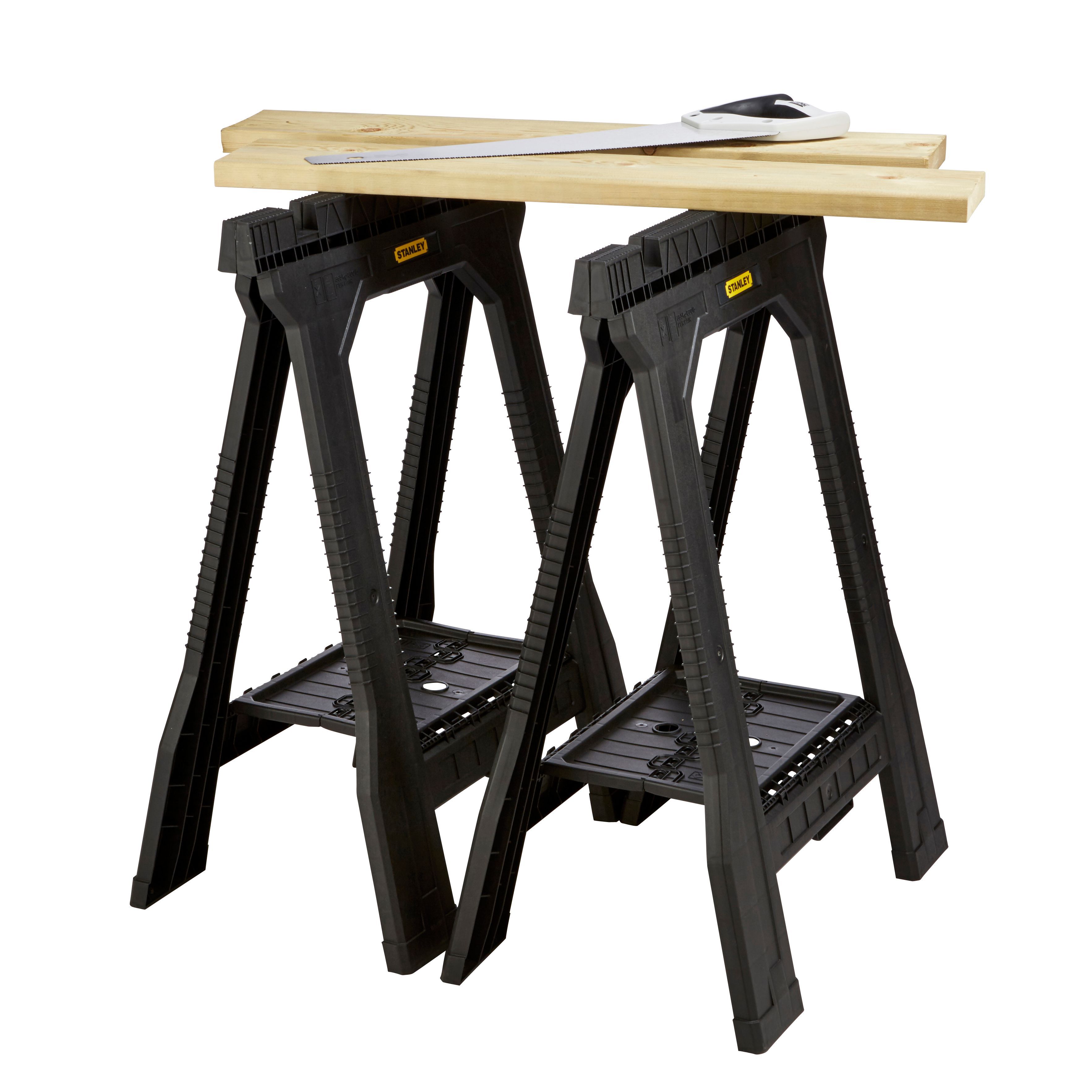 Stanley 060864r deals plastic folding sawhorse