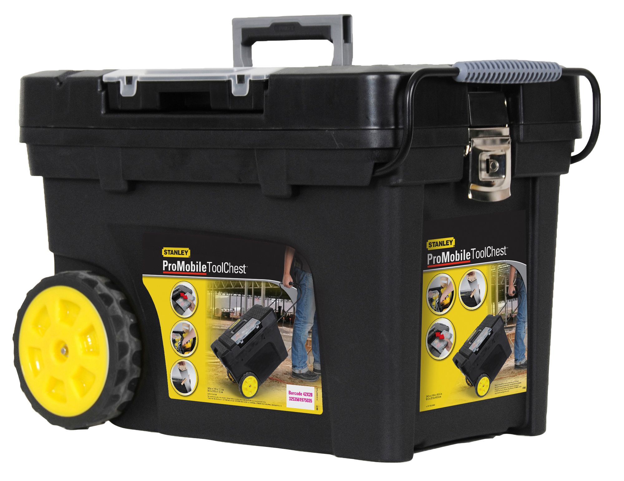 Stanley 4 compartment Trolley & toolbox (H)425mm (W)375mm (D)620mm