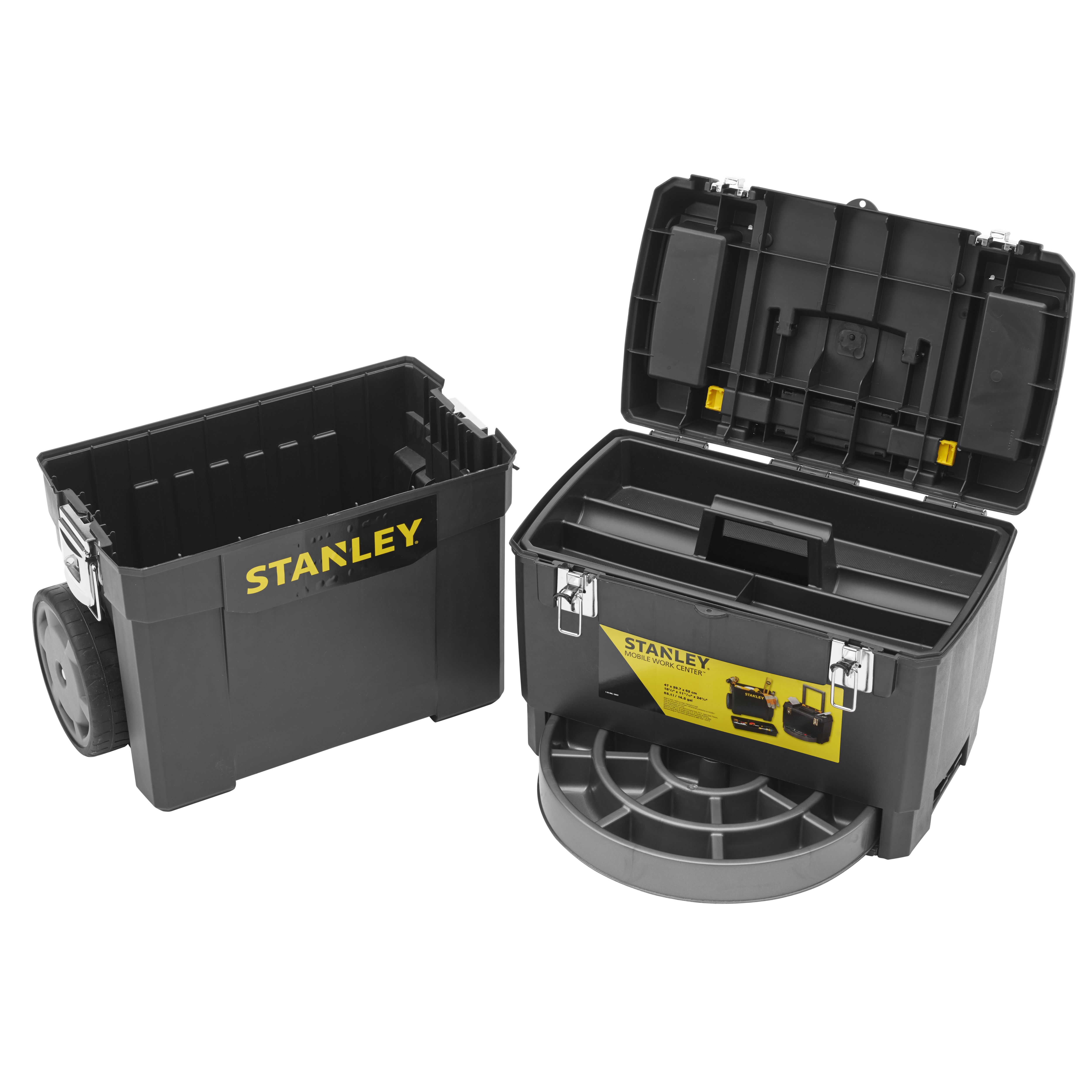 Stanley 4 compartment Trolley & toolbox (H)638mm (W)296mm (D)470mm