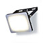 Stanley Black / Frosted Opal Mains-powered Cool daylight LED Without sensor Slimline floodlight 1800lm
