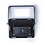 Stanley Black / Frosted Opal Mains-powered Cool daylight LED Without sensor Slimline floodlight 1800lm