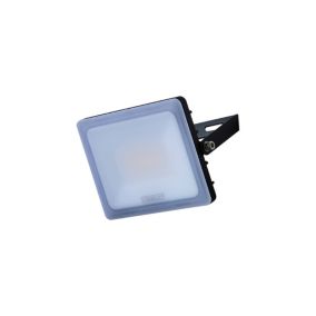 Stanley Black / Frosted Opal Mains-powered Cool daylight LED Without sensor Slimline floodlight 2700lm