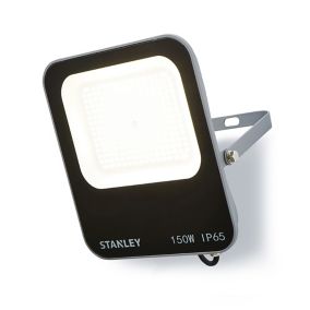 Stanley Black Mains-powered Cool daylight LED Without sensor Slimline floodlight 16500lm