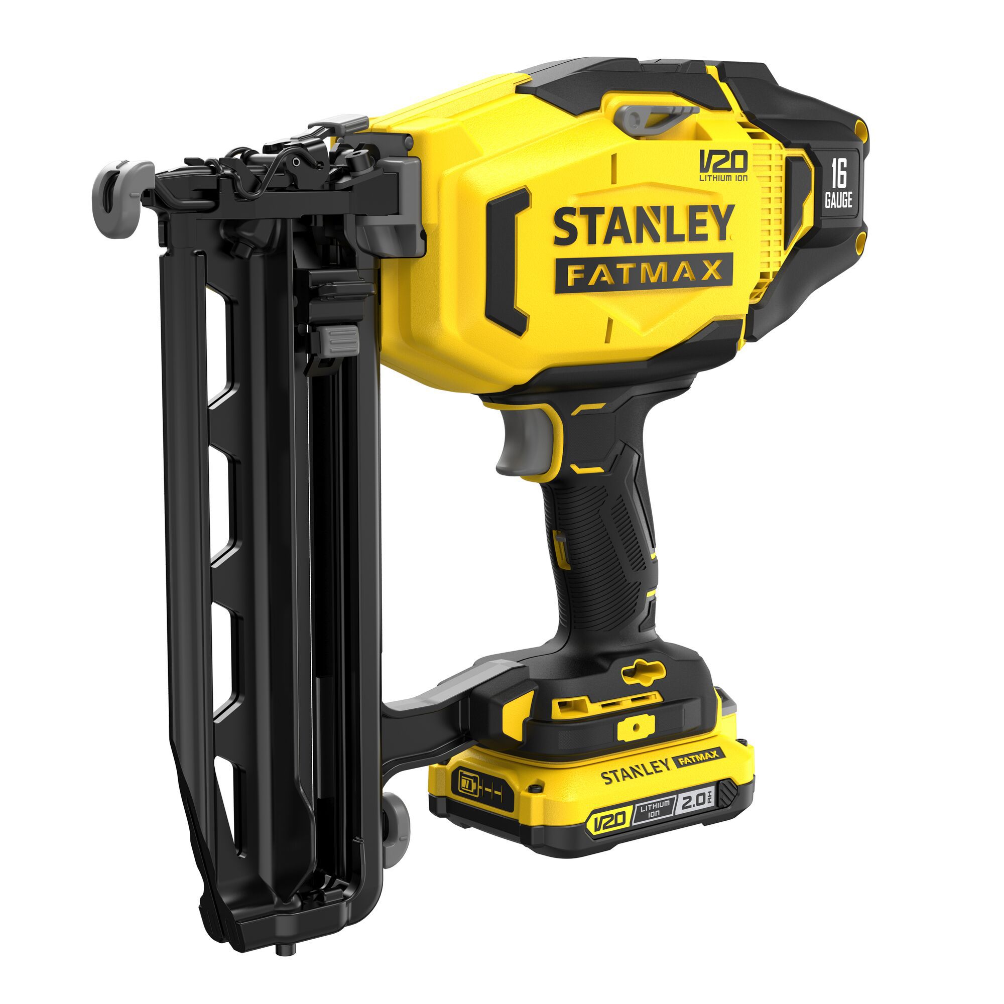 Stanley FatMax 18V 64mm 2 x 2Ah Li-ion V20 Second fix Cordless Straight Nail gun SFMCN616D2K-GB
