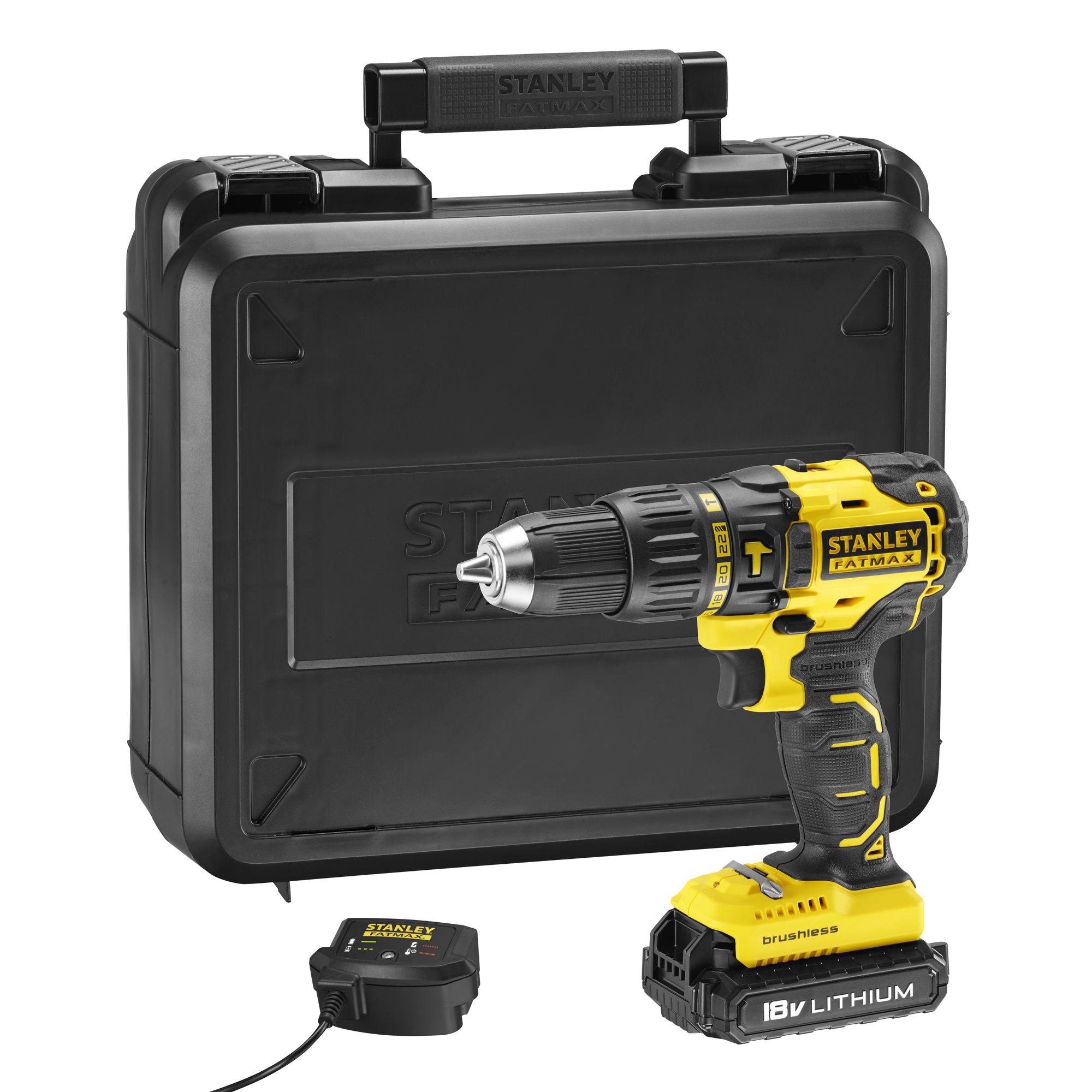 Stanley FatMax 18V Li-ion Brushed Cordless Combi drill (1 x 2Ah) - KFMCD628D1K-GB