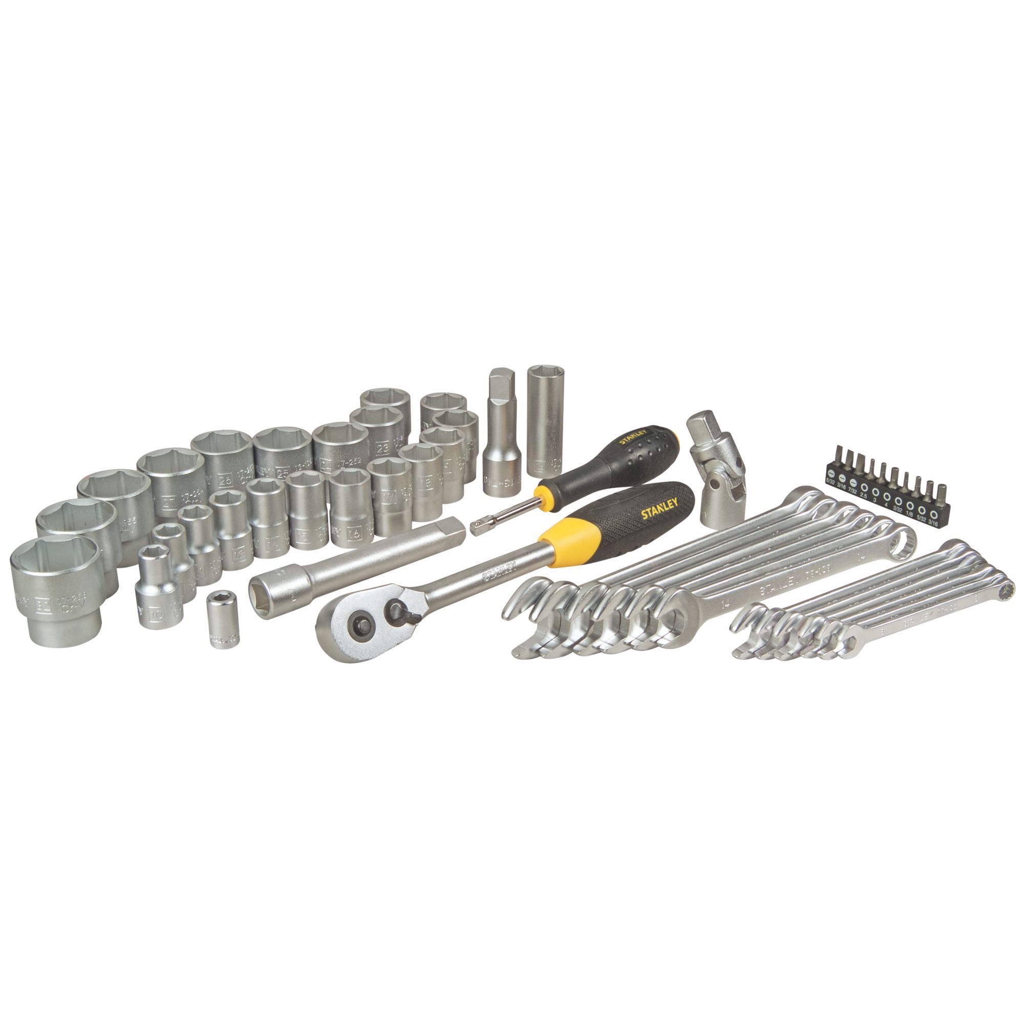 Stanley FatMax ½" 50 piece Drive socket set DIY at B&Q