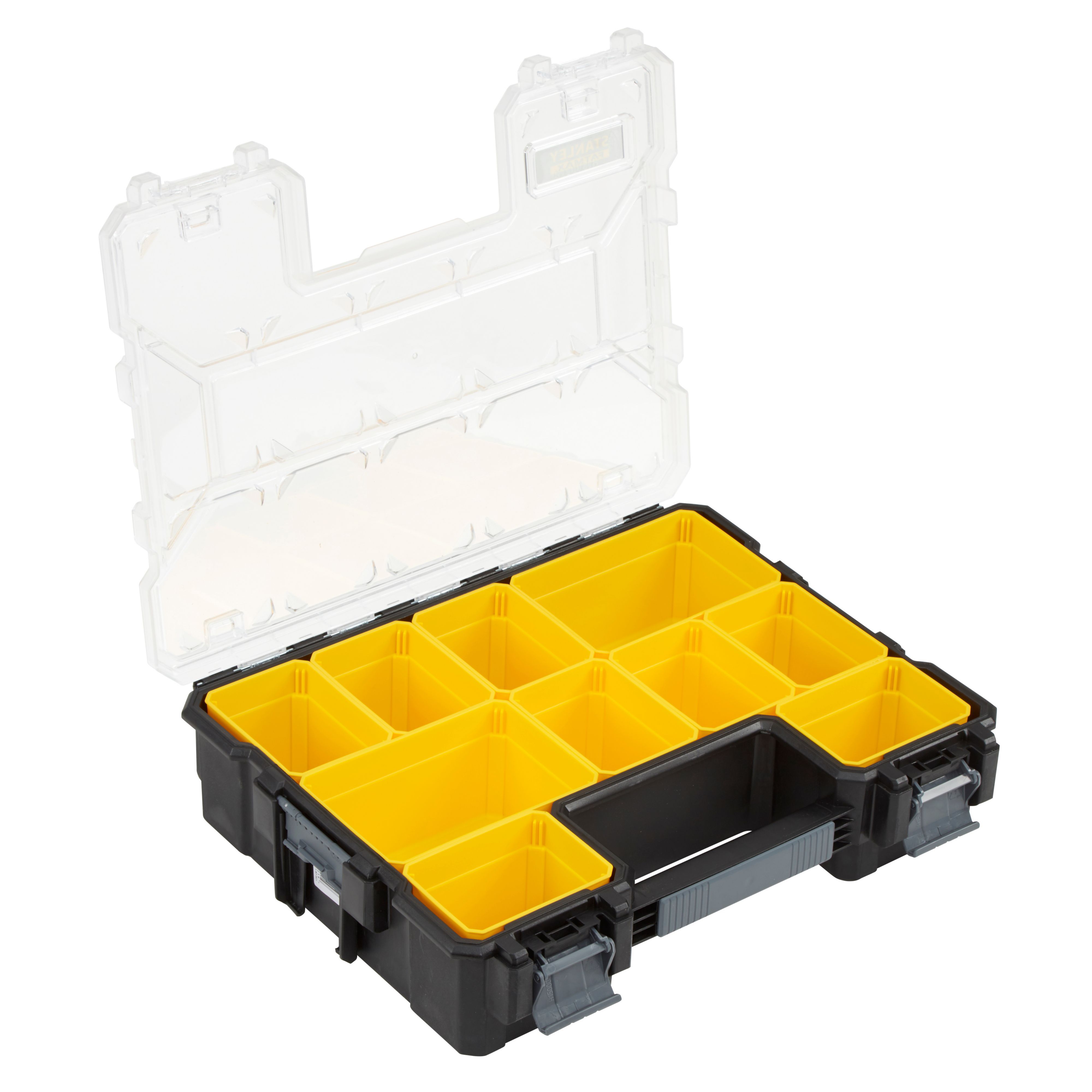 Stanley FatMax Deep Professional Black & yellow Organiser case with 10 compartments