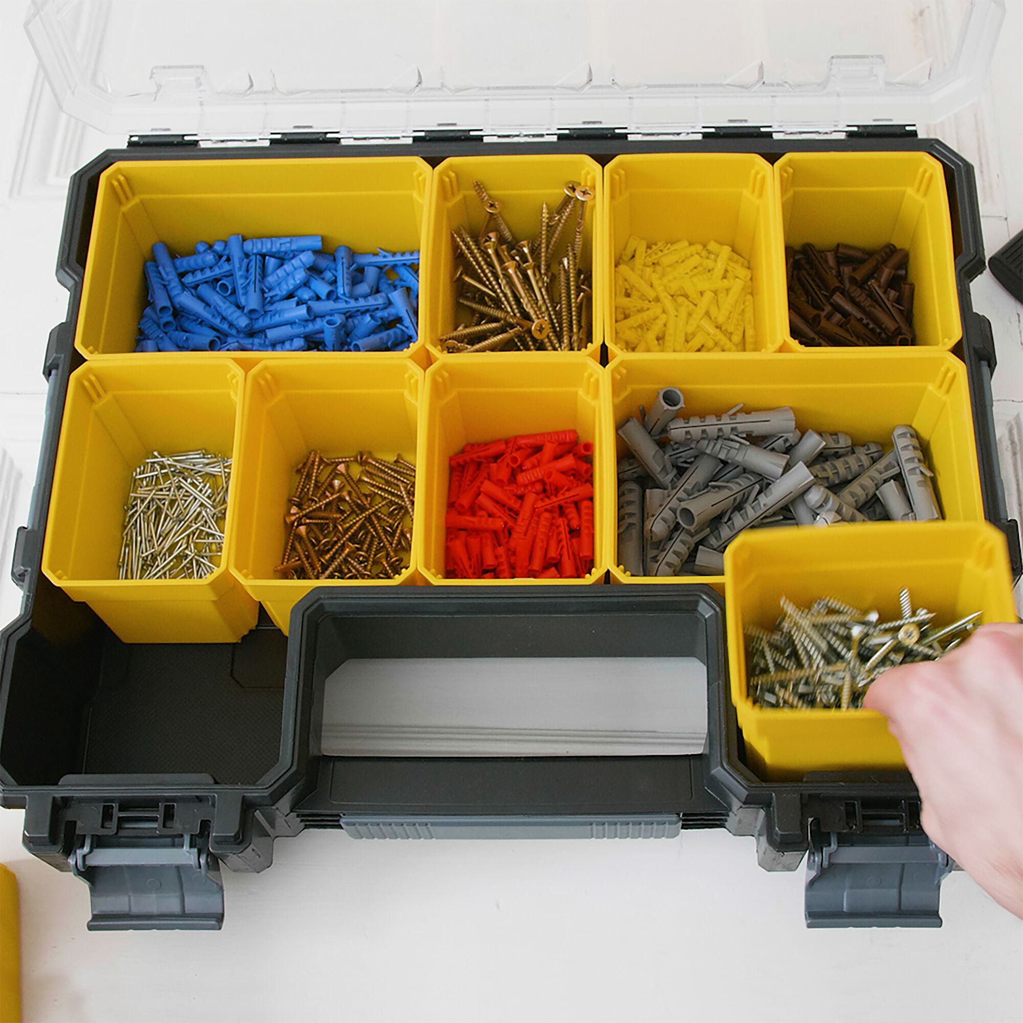 Stanley FatMax Deep Professional Black & yellow Organiser case with 10 compartments