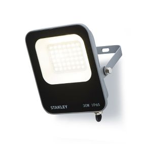 Stanley IK10 Black Mains-powered Cool daylight LED Without sensor Slimline floodlight 3300lm
