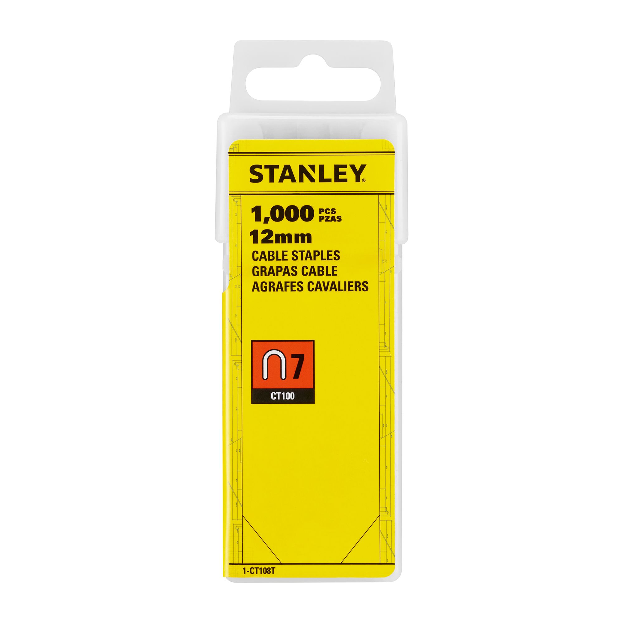 Stanley Medium duty Staples (H)12mm, Pack of 1000