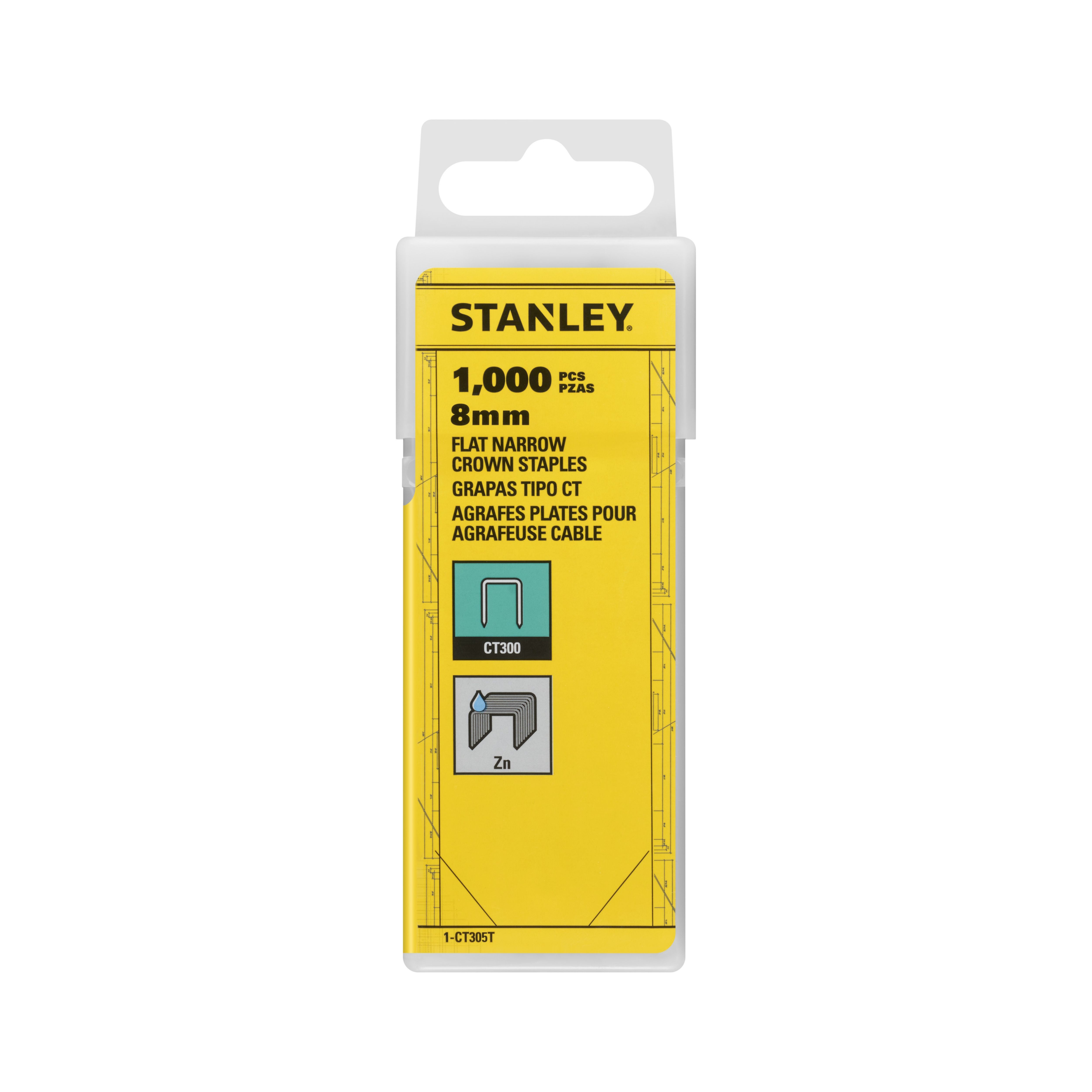 Stanley Medium duty Staples (H)8mm 140g, Pack of 1000