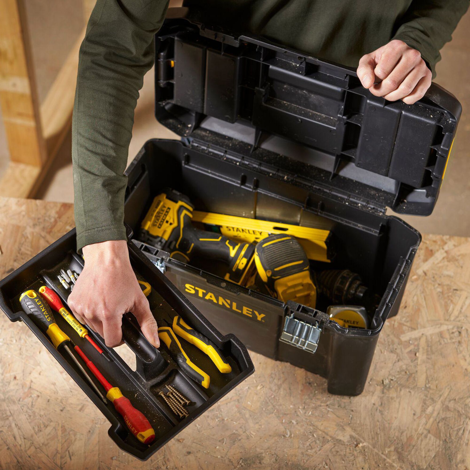 Stanley plastic deals tool box