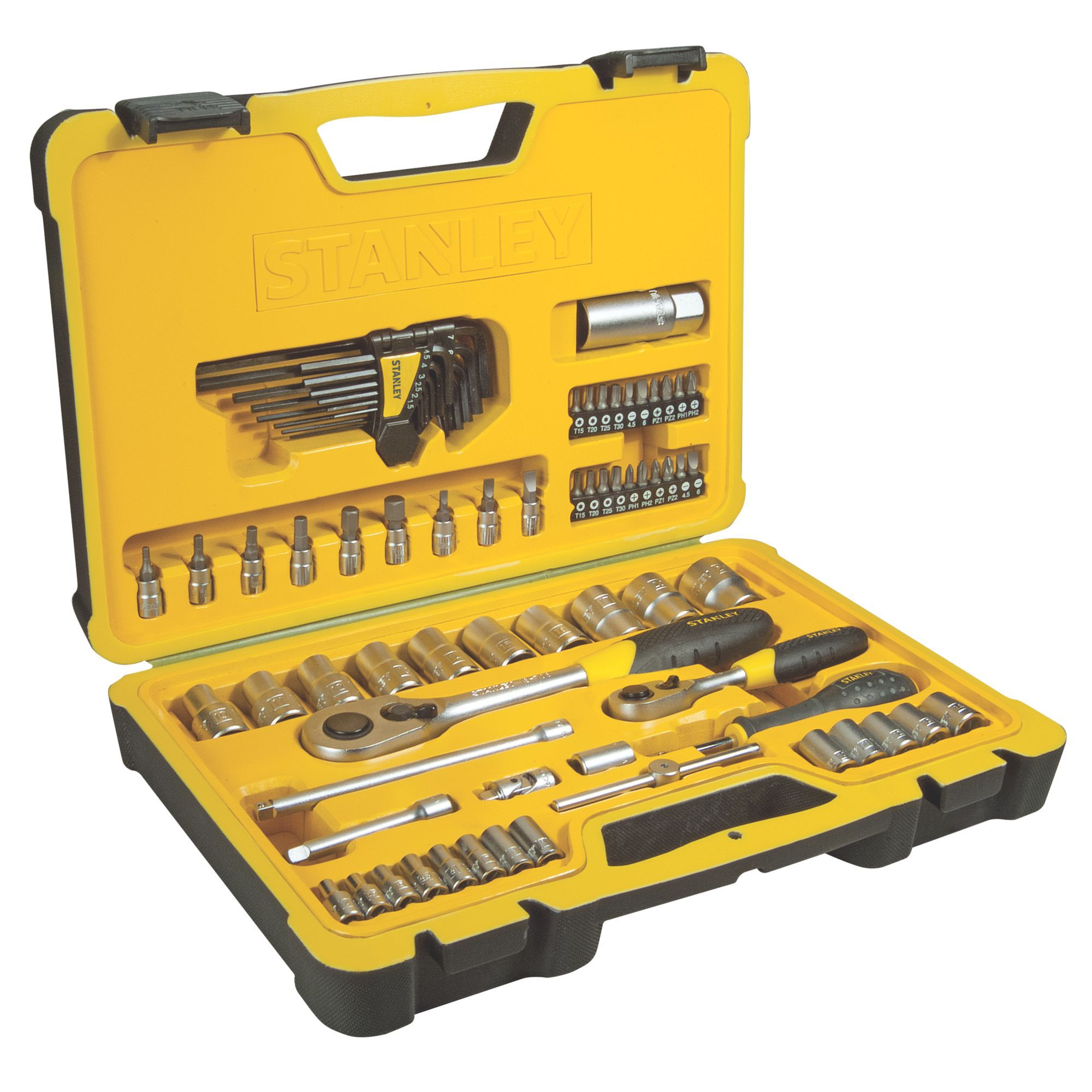 Stanley Mixed 75 piece Drive socket set | DIY at B&Q