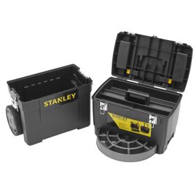 Stanley Polypropylene 4 compartment Trolley & toolbox (H)638mm (W)296mm (D)470mm