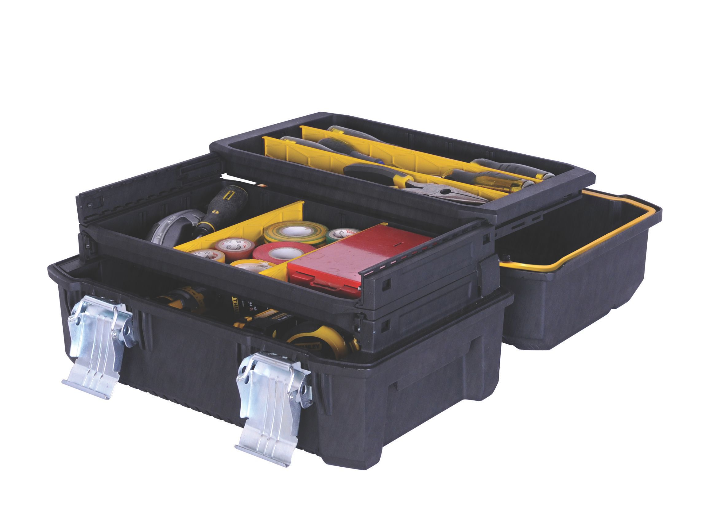 Stanley Polypropylene 2 compartment Toolbox (L)410mm (H)195mm