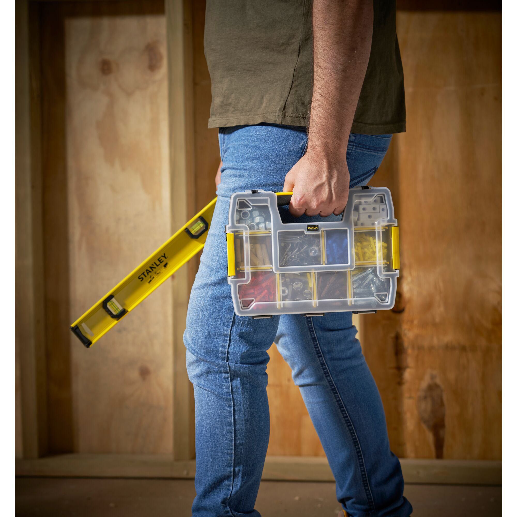 Stanley Sortmaster Black & yellow Organiser with 10 compartments