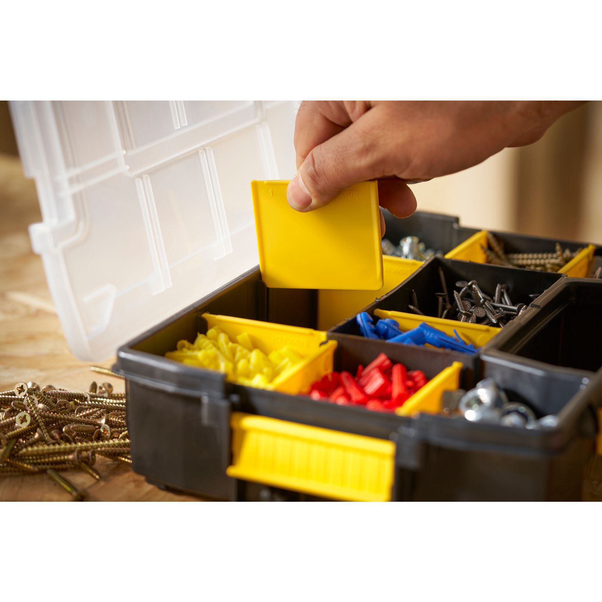 Stanley Sortmaster Black & yellow Organiser with 10 compartments