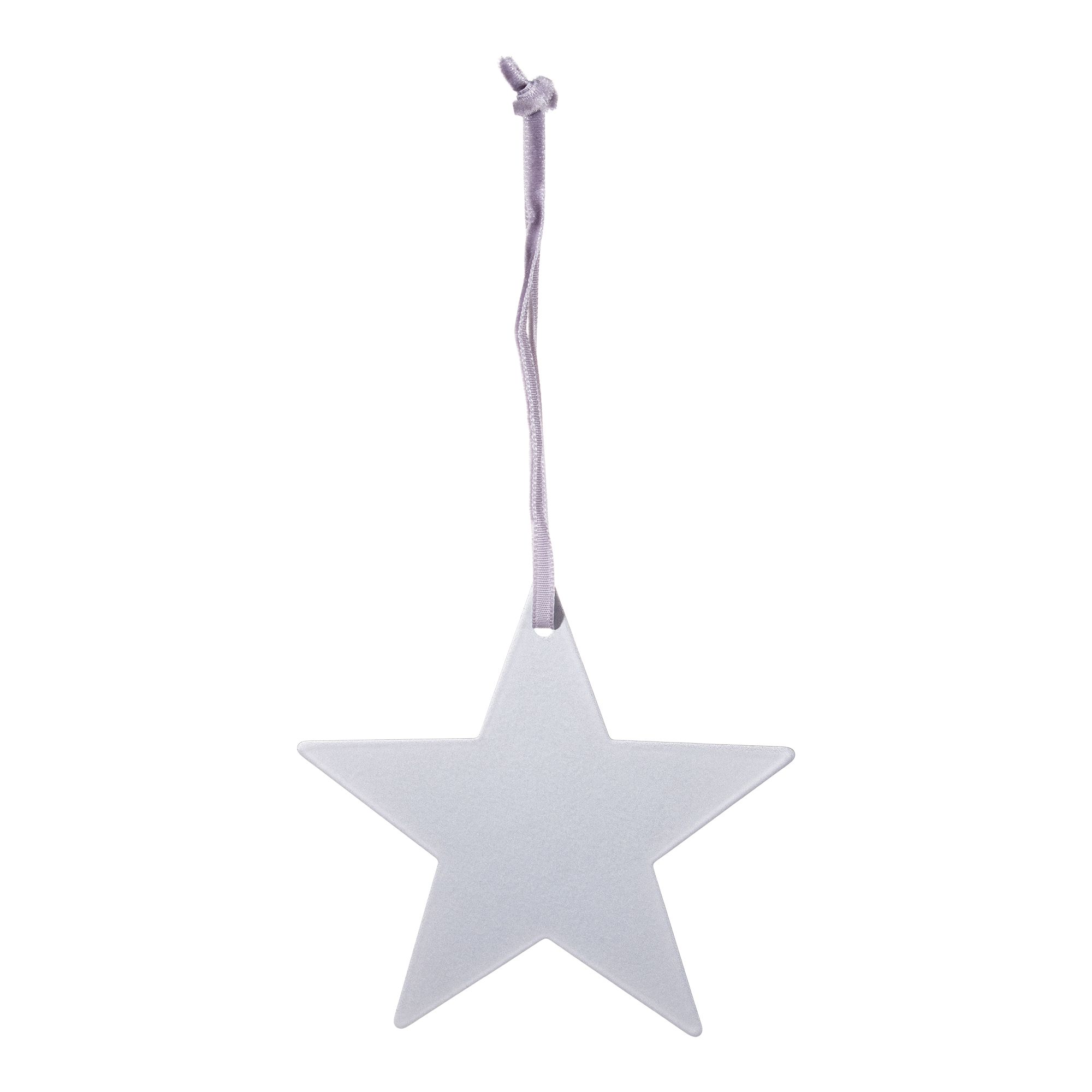 Star Metal Hanging decoration set, Set of 2 - Silver